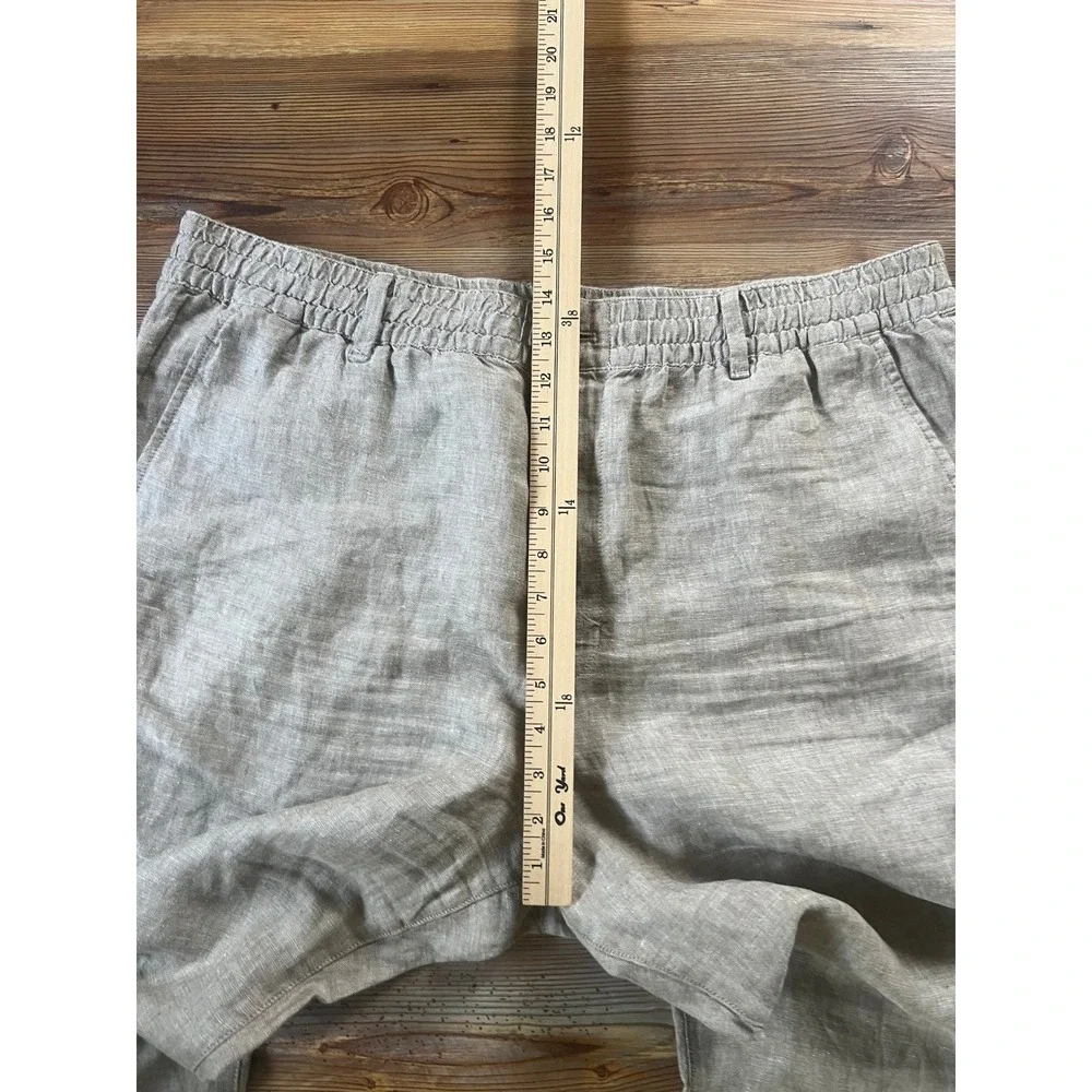 Madewell Men XL Beige 100% Linen Drawstring Waist Beach Resortwear Pants